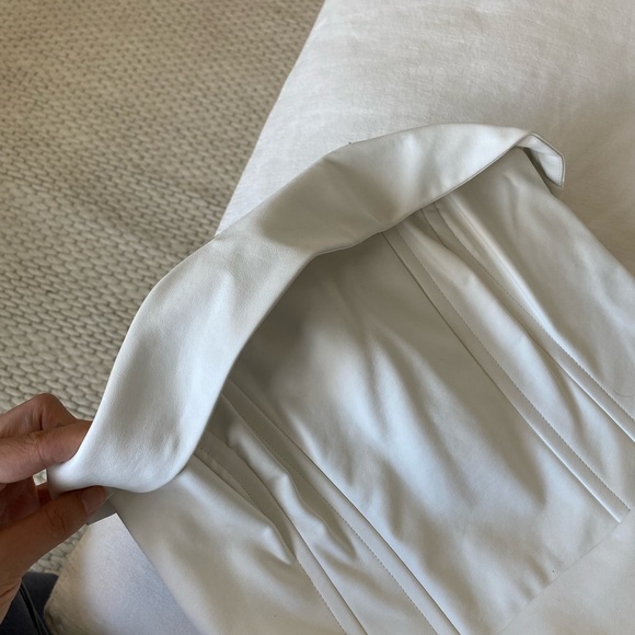 Glassons | Dresses | Glassons White Faux Leather Strapless Corset Dress | Poshmark